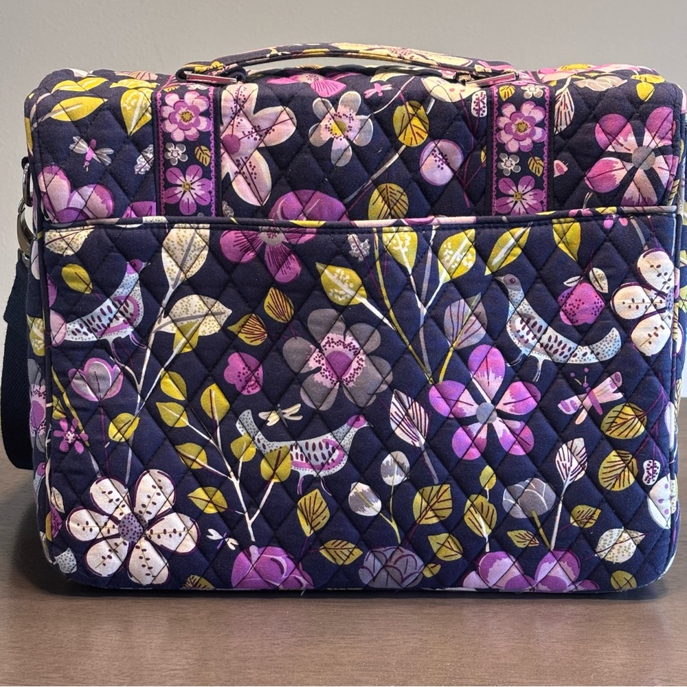 Vera Bradley Blue Purple Floral Quilted Women's Multi-purpose Bag - Picture 5 of 16